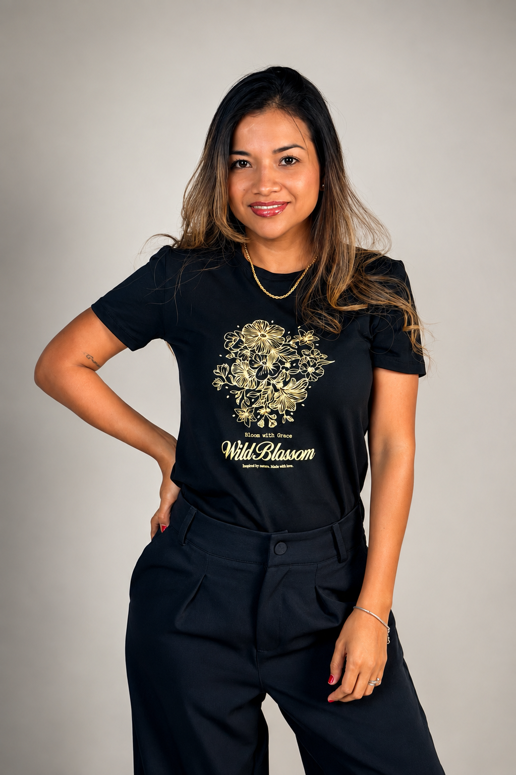 T-SHIRT NATURE WILD NEGRA