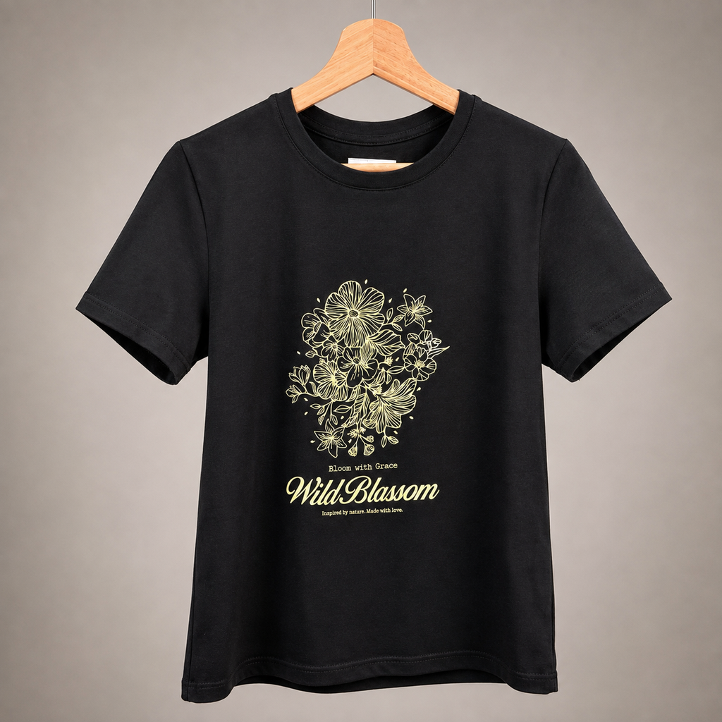 T-SHIRT NATURE WILD NEGRA
