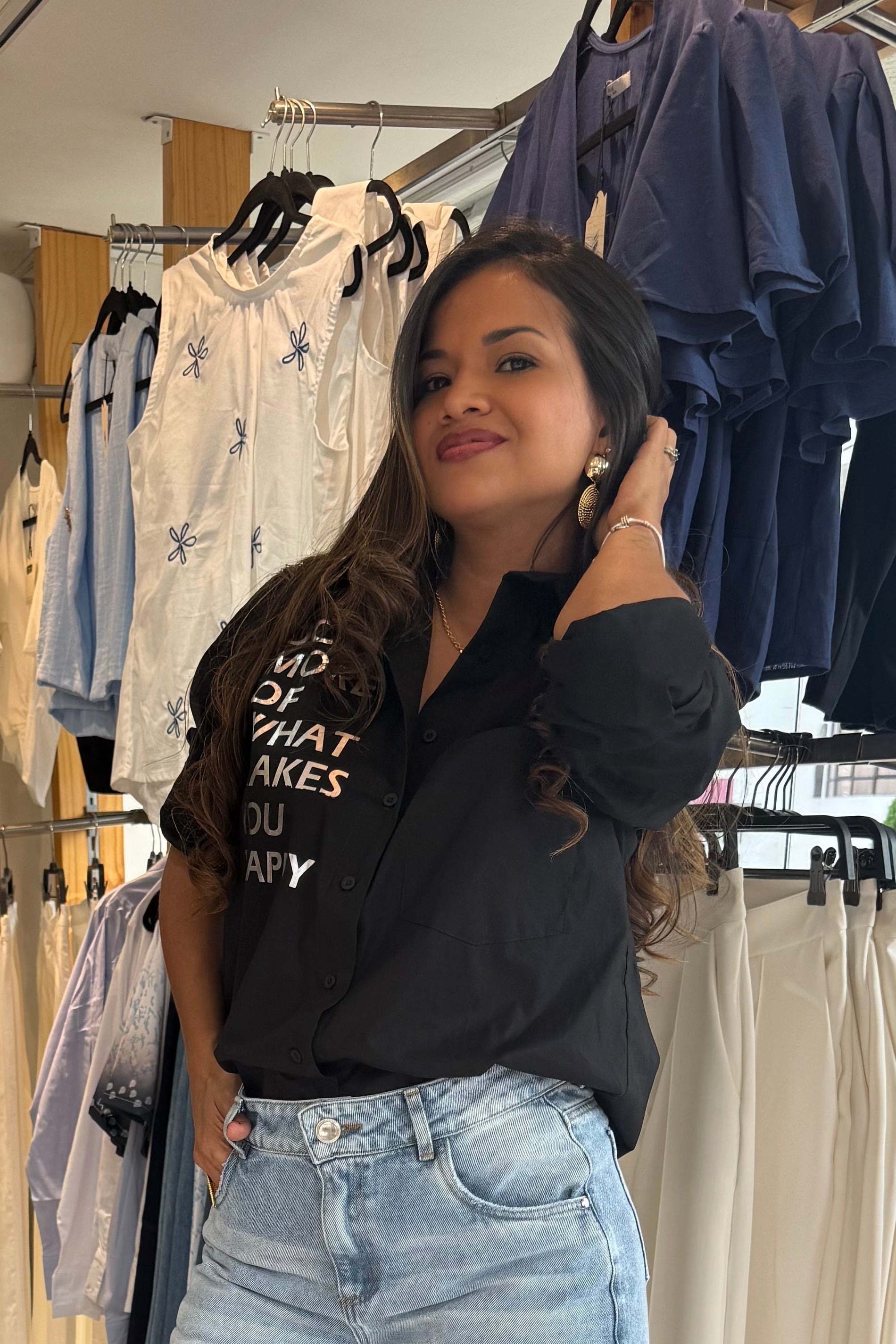 Camisa María Del Mar Negro