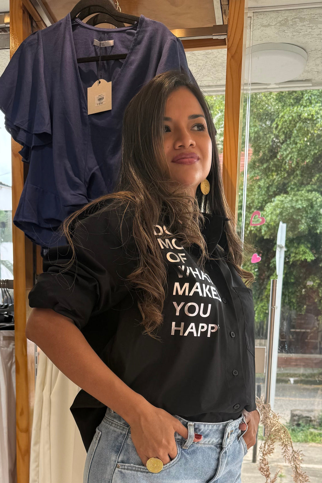 Camisa María Del Mar Negro