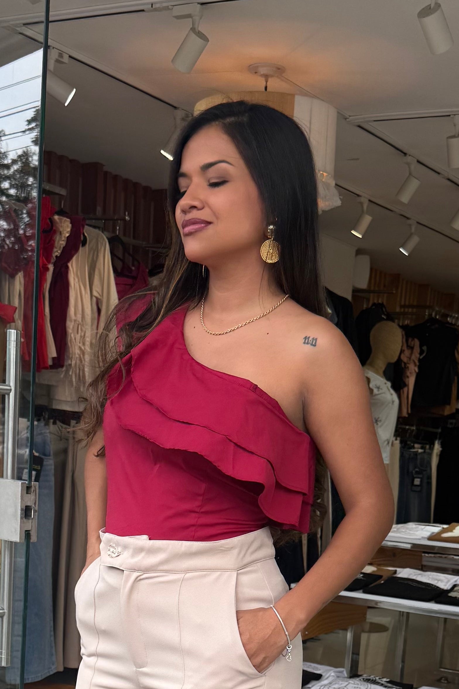 Blusa Cataleya Vinotinto