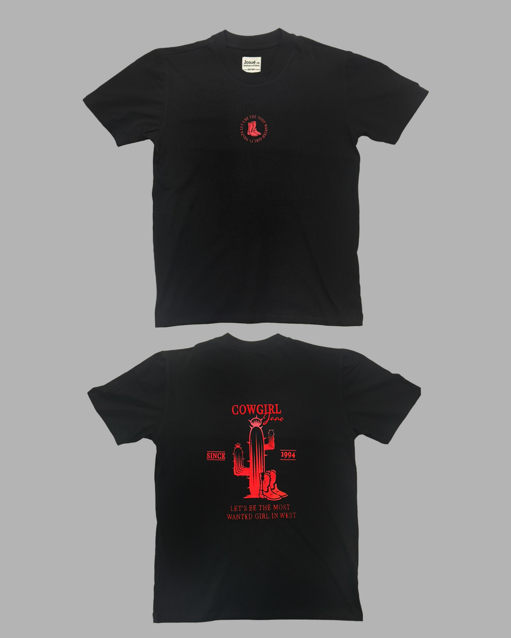 Cowgirl T-Shirt Olimpi Negra 1025