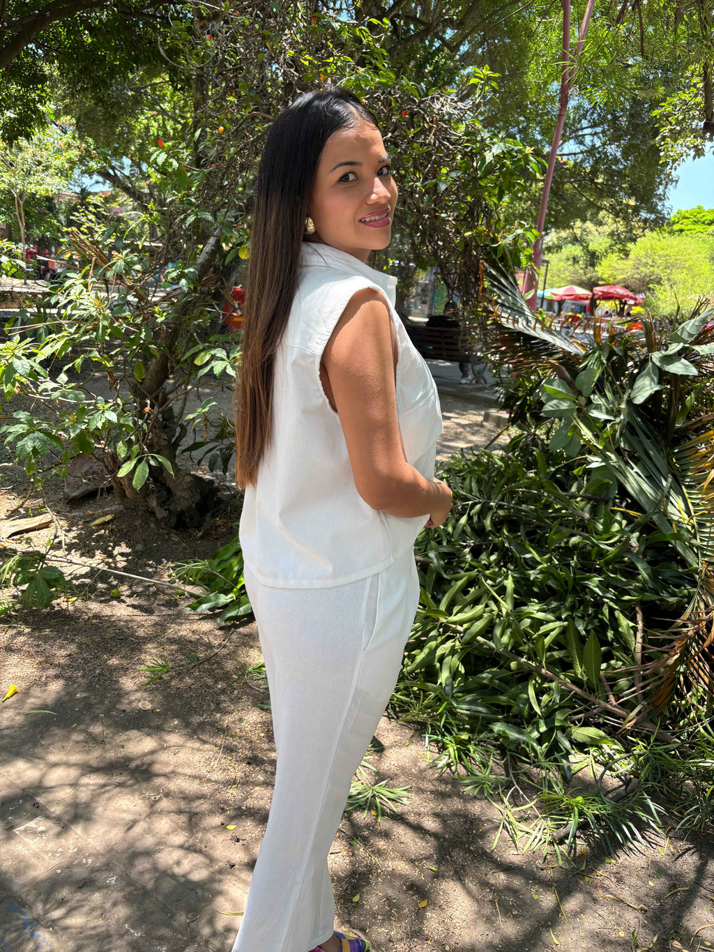 Pantalon Candida Marfil