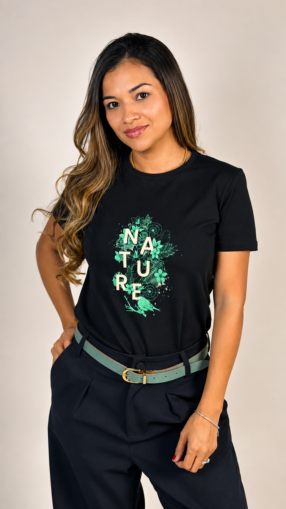 T-SHIRT NATURE NEGRA