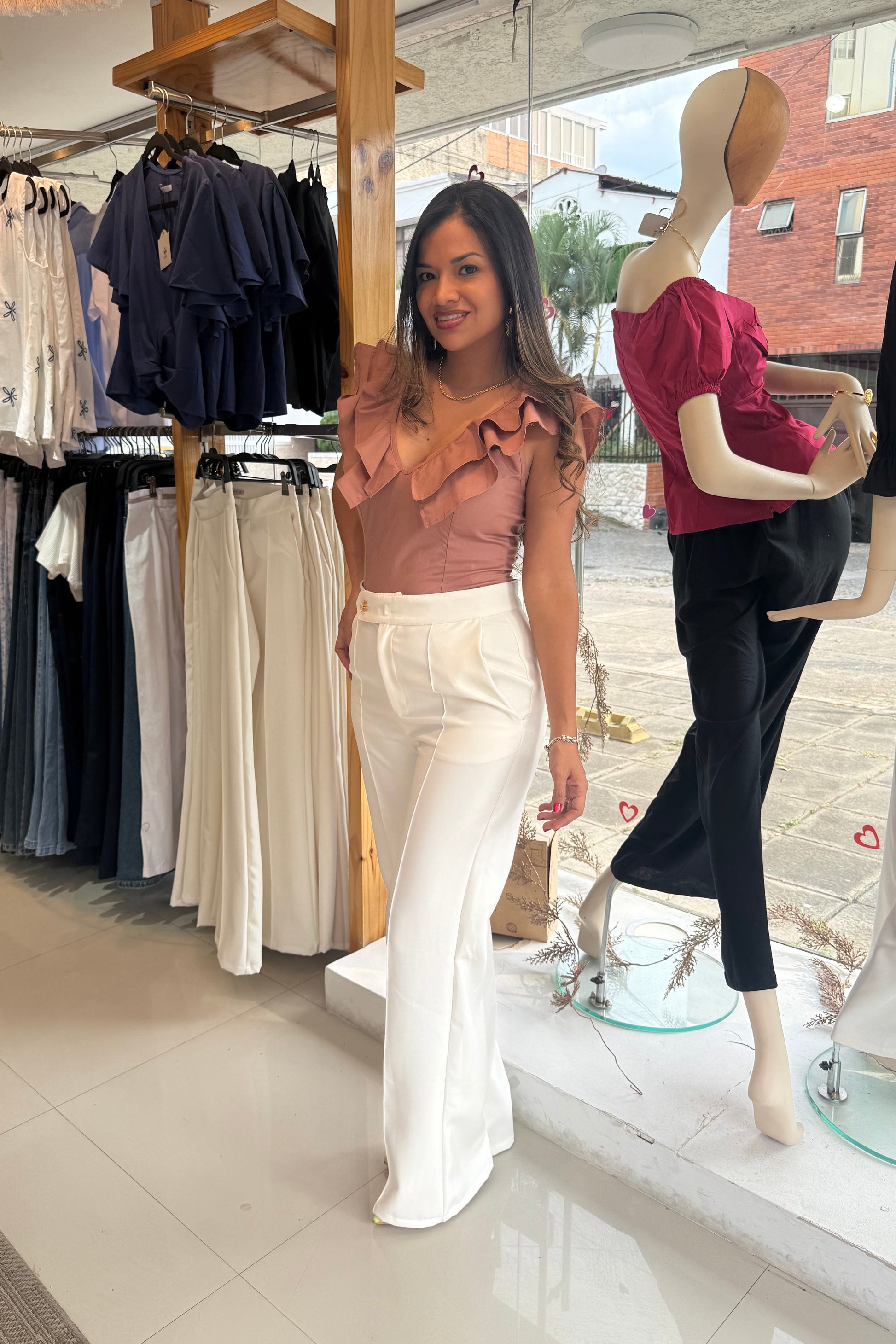 Pantalón ines Ivory