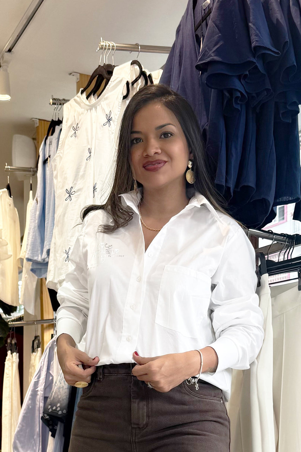 Camisa María Del Mar Ivory