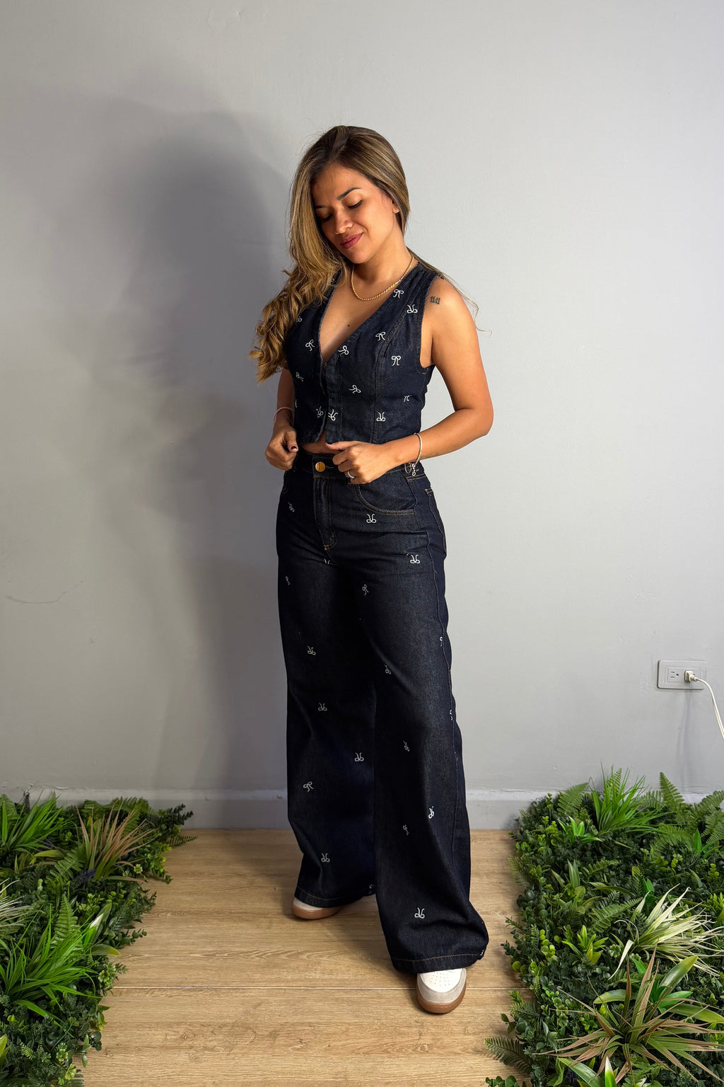 Jn576 Denim Dark Bordado