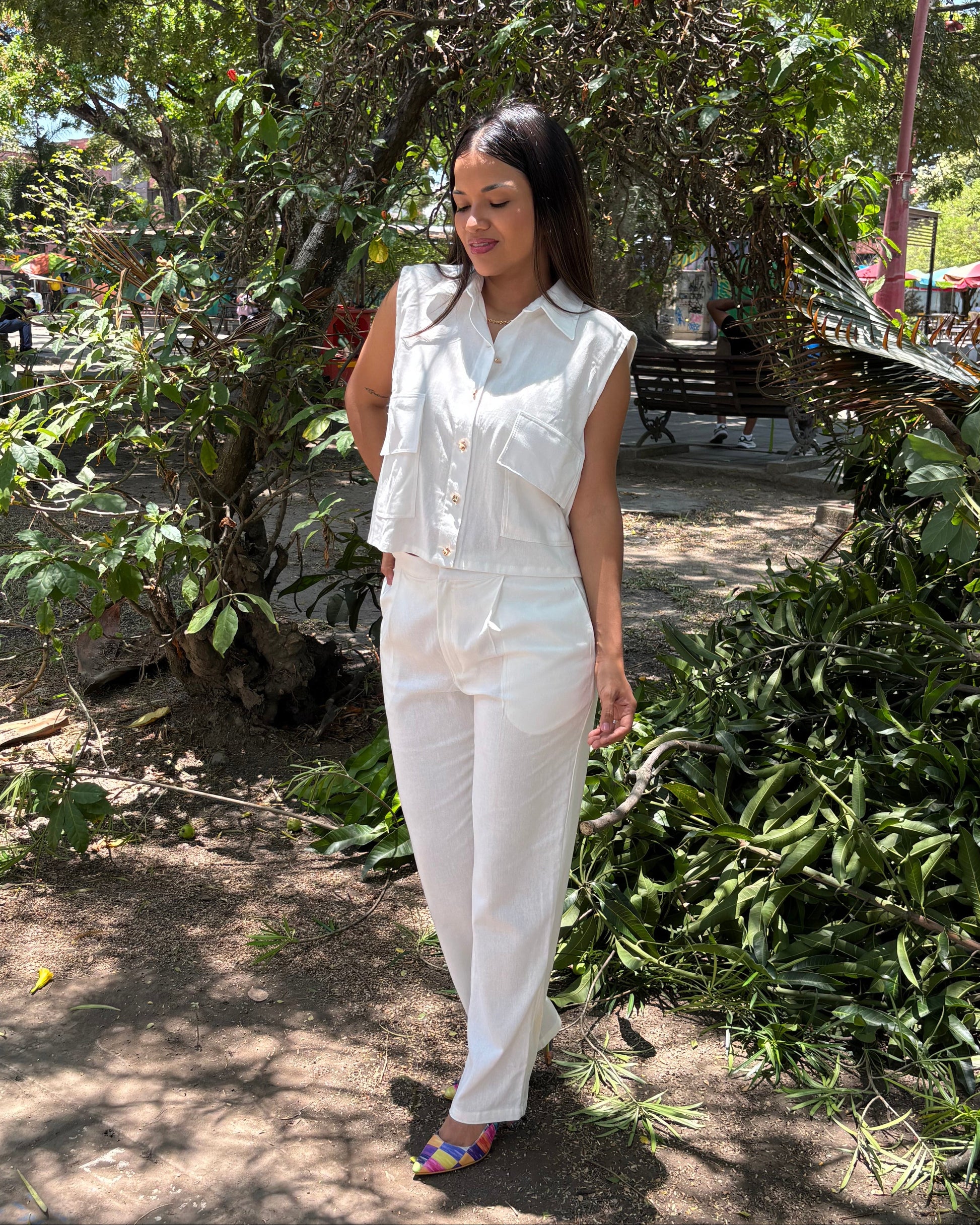 Pantalon Candida Marfil