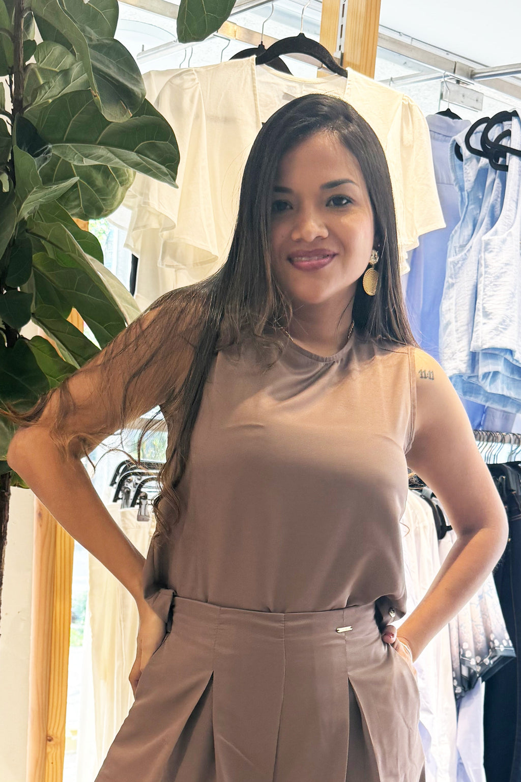 Blusa Emérita Café