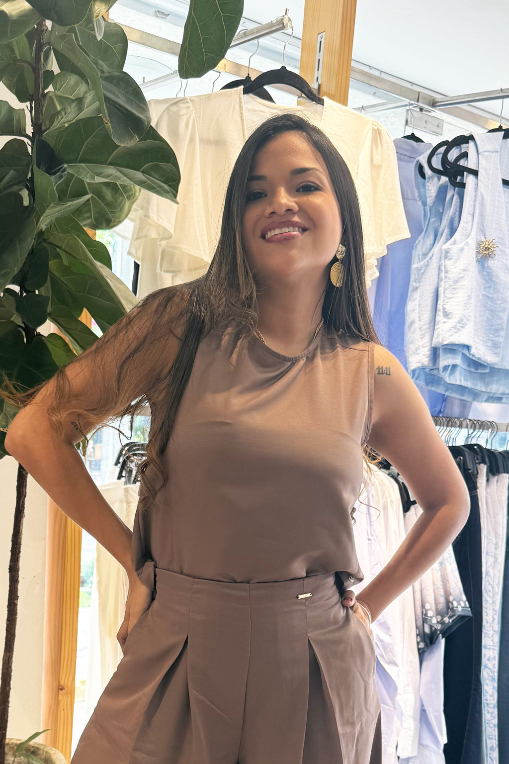 Blusa Emérita Café