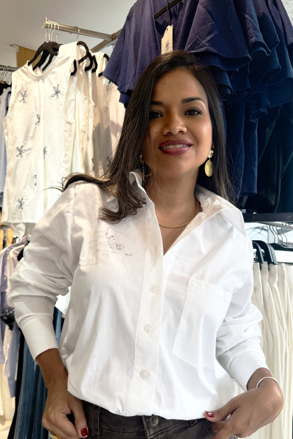 Camisa María Del Mar Ivory