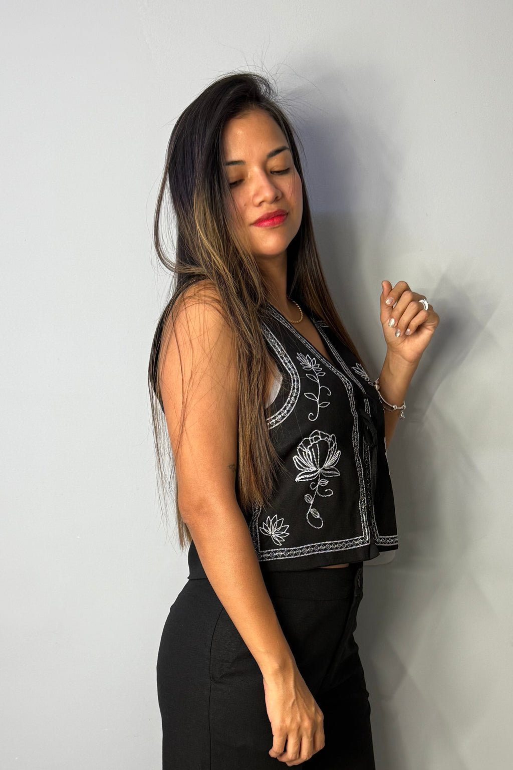 Chaleco Marla Bordado