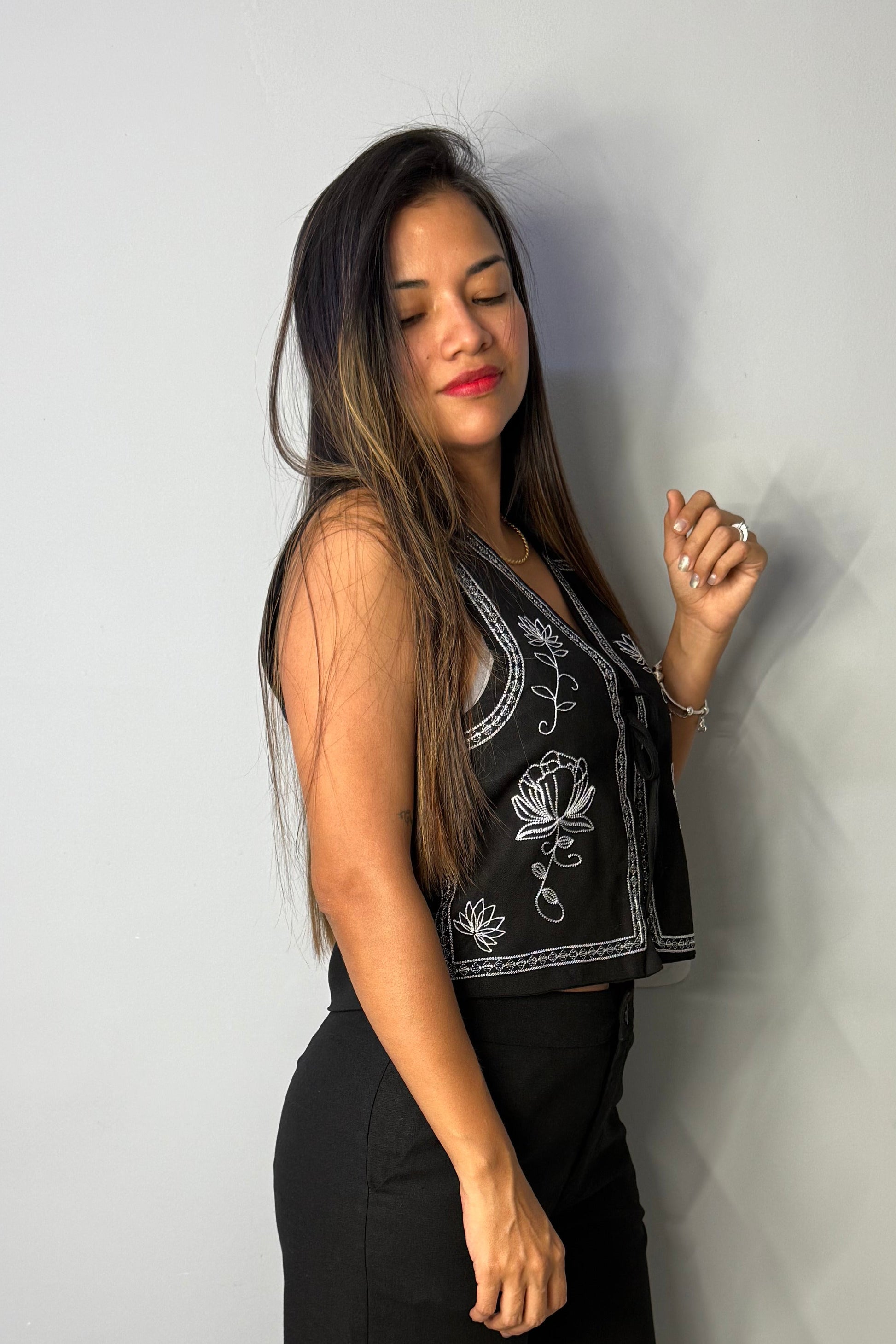 Chaleco Marla Bordado